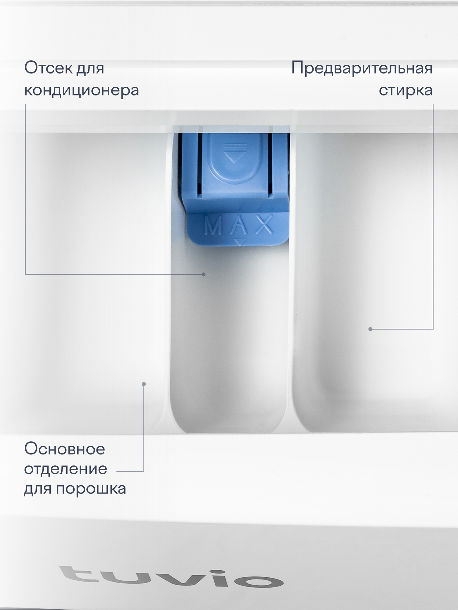 Стиральная машина узкая Tuvio WFS64MW1, загрузка 6 кг, отжим 1000 оборотов, 15 программ, белый — фото 21