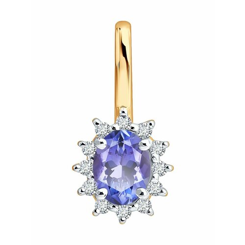 фото Подвеска diamant, красное золото, 585 проба