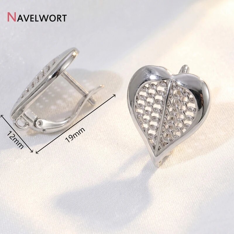 Крючки для сережек NAVELWORT латунь золото 18K 2 шт 2 pairs, Серый, Rhodium plated