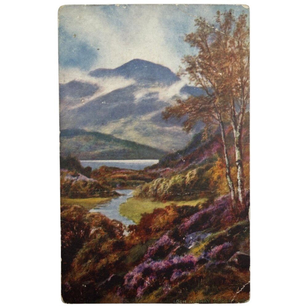 Почтовая открытка "Лох-Акри. Троссакс" 1904-1915 гг. Raphael Tuck & Sons. Великобритания