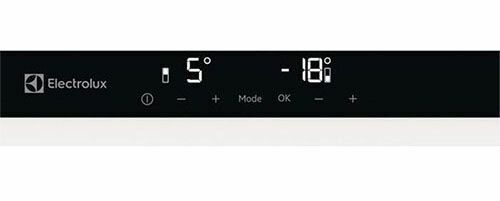 Встраиваемый двухкамерный холодильник Electrolux ENS8TE19S No frost, белый