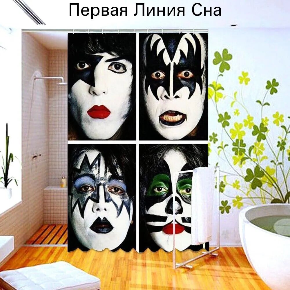 Штора для ванной виниловая, высота 180 см, ширина 180 см.