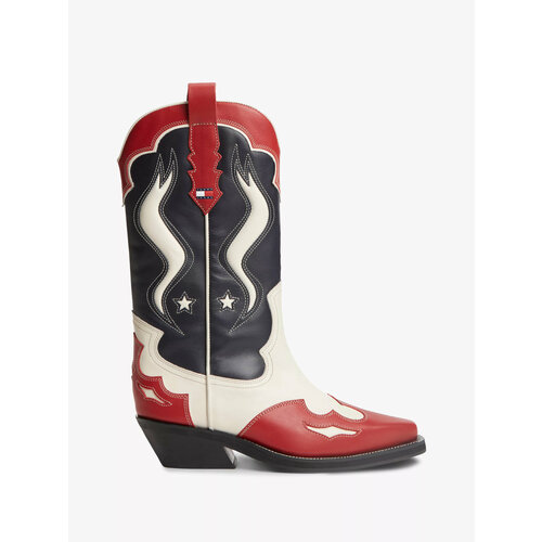 фото Сапоги tommy hilfiger, размер 40 eu, белый/черный/красный