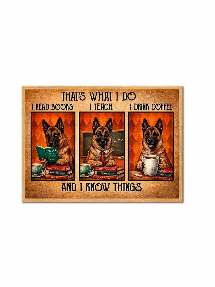 Бельгийская овчарка малинуа, Read Teach Drink, Плакат 30x42