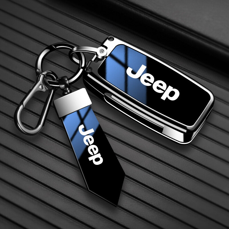 Чехол для ключа-брелока Jeep для Compass, Freedom, Freedom Classic, Grand Cherokee, Commander - градиентный серебристый