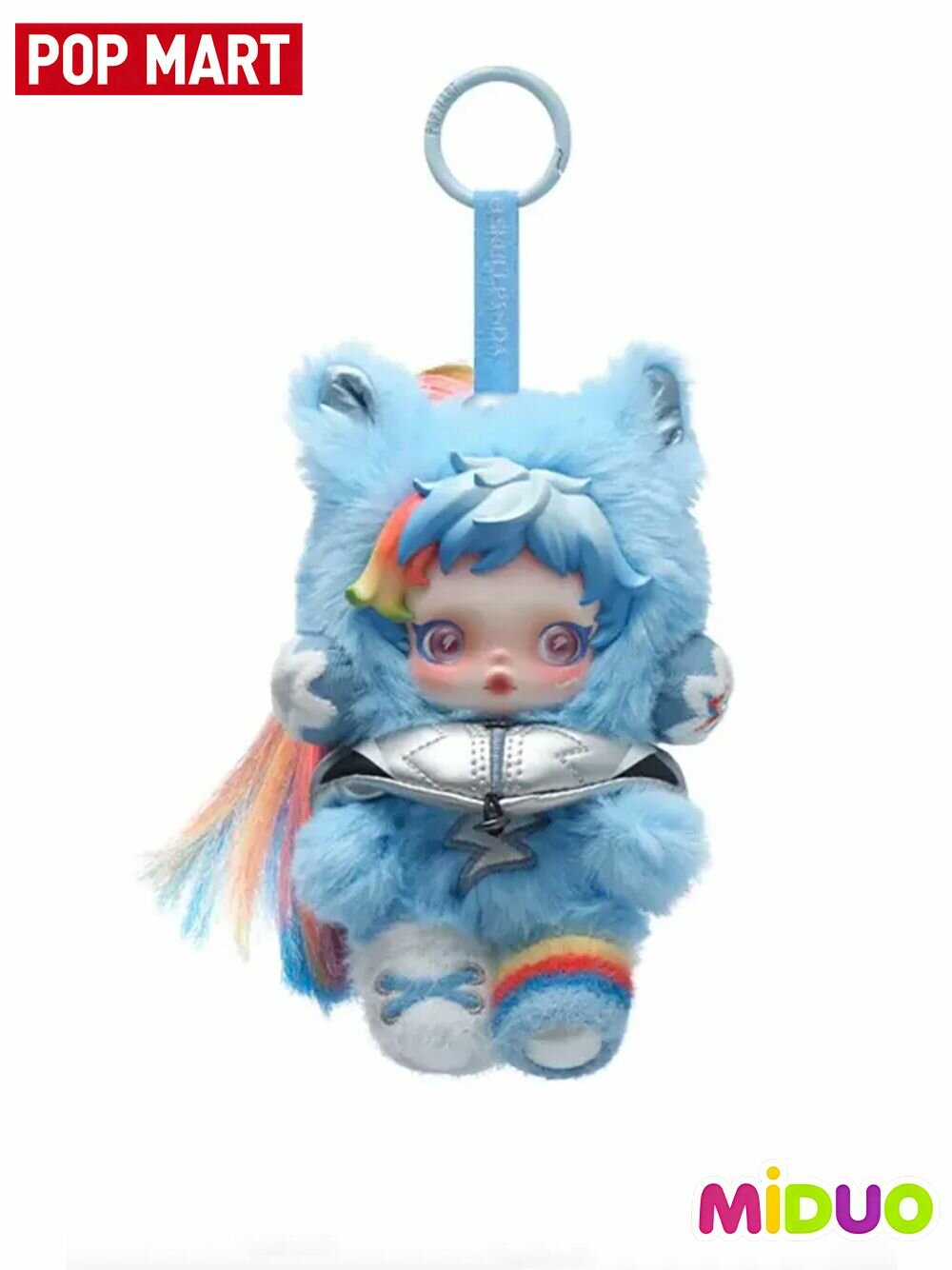 100% Original оригинал POP MART - SKULLPANDA My Little Pony Series Plush Doll Pendant/Rainbow Dash