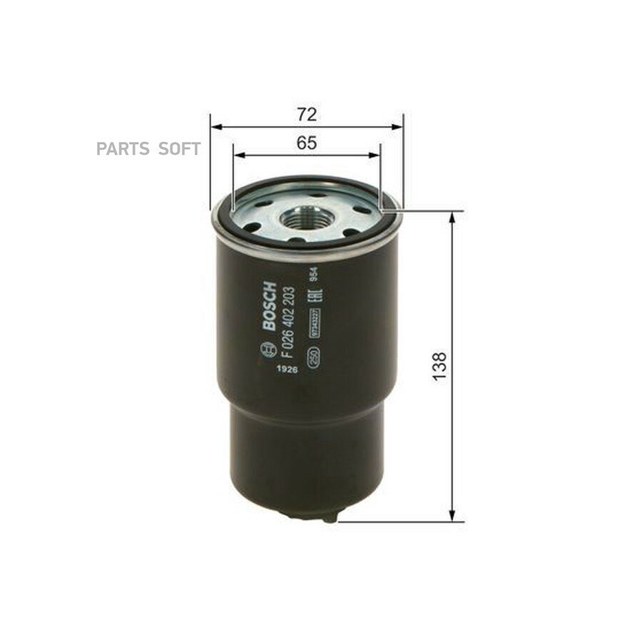 BOSCH F026402203 F 026 402 203 фильтр топливный!\ Mazda CX-3 1.5-1.8D 15>