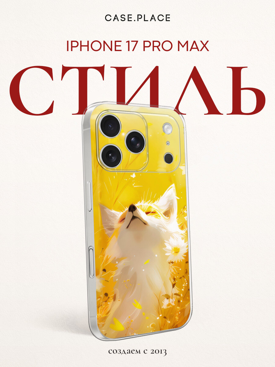 Чехол на Apple iPhone 17 Pro Max / Айфон 17 Про Макс с принтом Лиса в поле