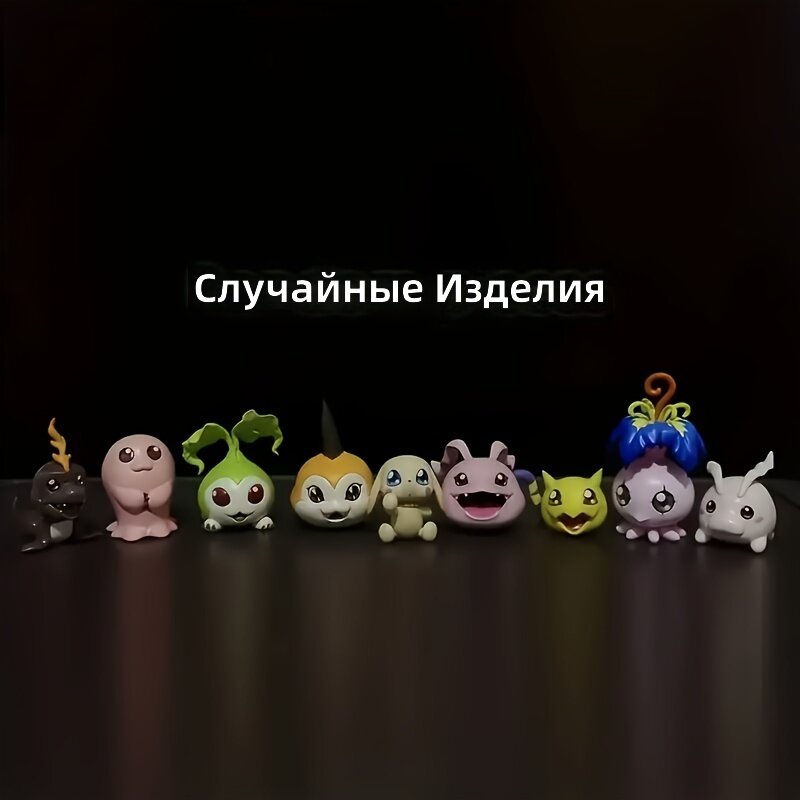 Коллекционная фигурка из ПВХ в стиле аниме с глянцевым покрытием и детализированным дизайном для декора стола и автомобиля (случайный цвет: белый, красный, желтый или черный)