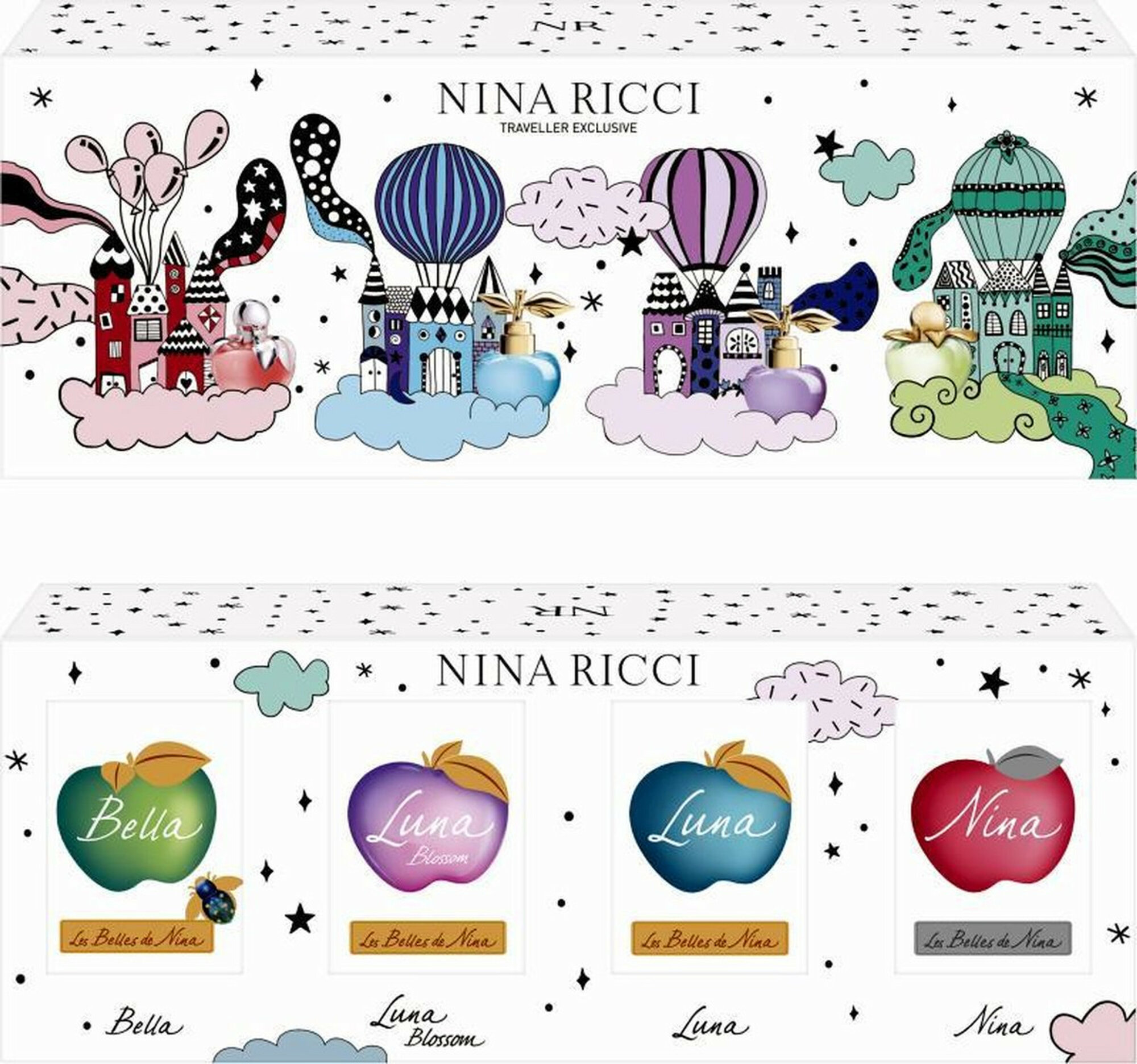 Nina Ricci женская Mini Set туалетная вода 4 X 4 мл  bella   Luna Blossom   Luna   Nina 