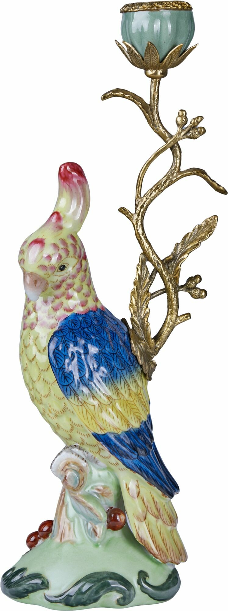 31G2696/F807FBC/FX3076/U19 Подсвечник Попугай 12х10х38см, Glasar