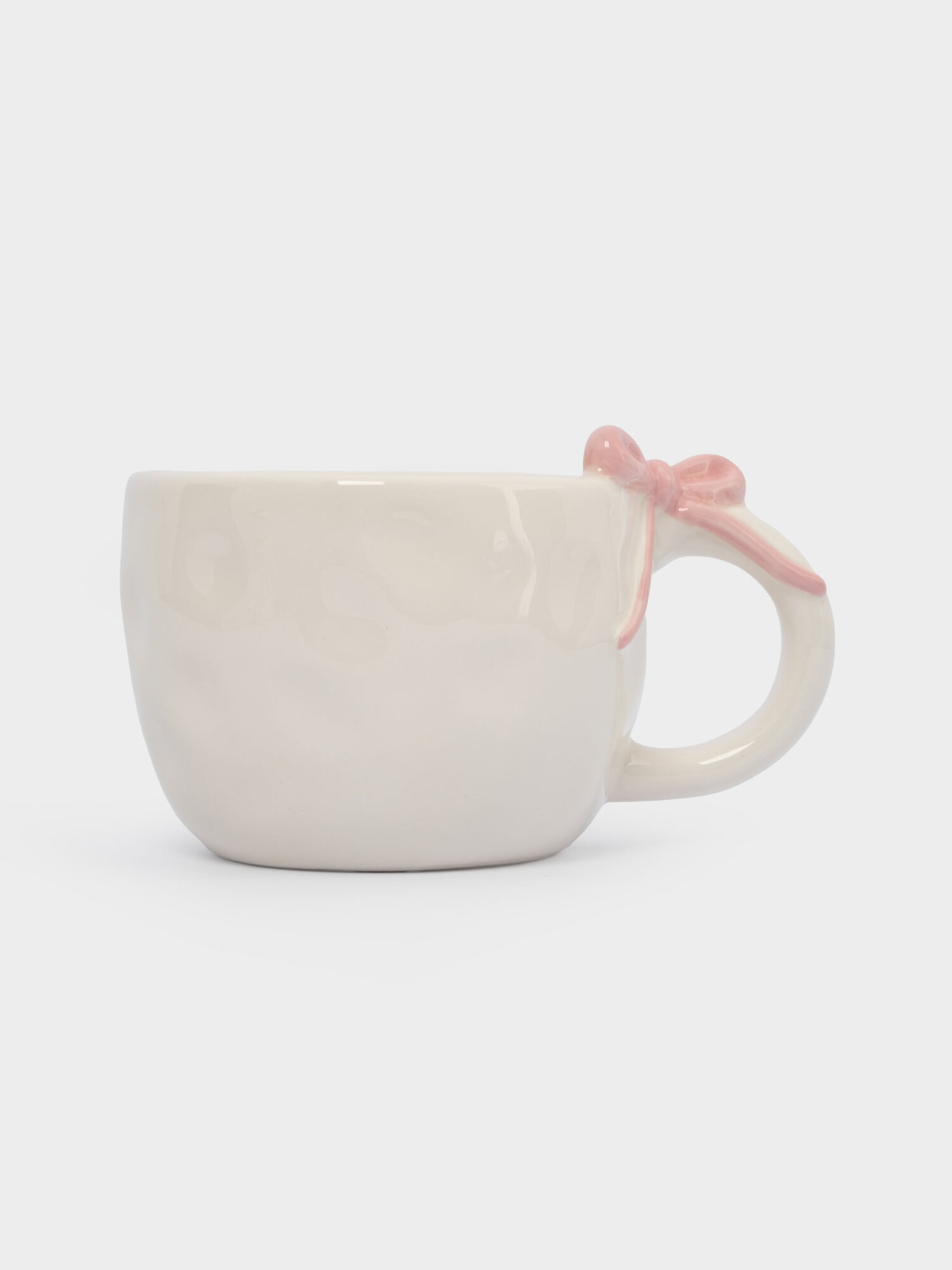 Кружка, 380 мл, керамика, молочная, Бант, Bow — фото 1