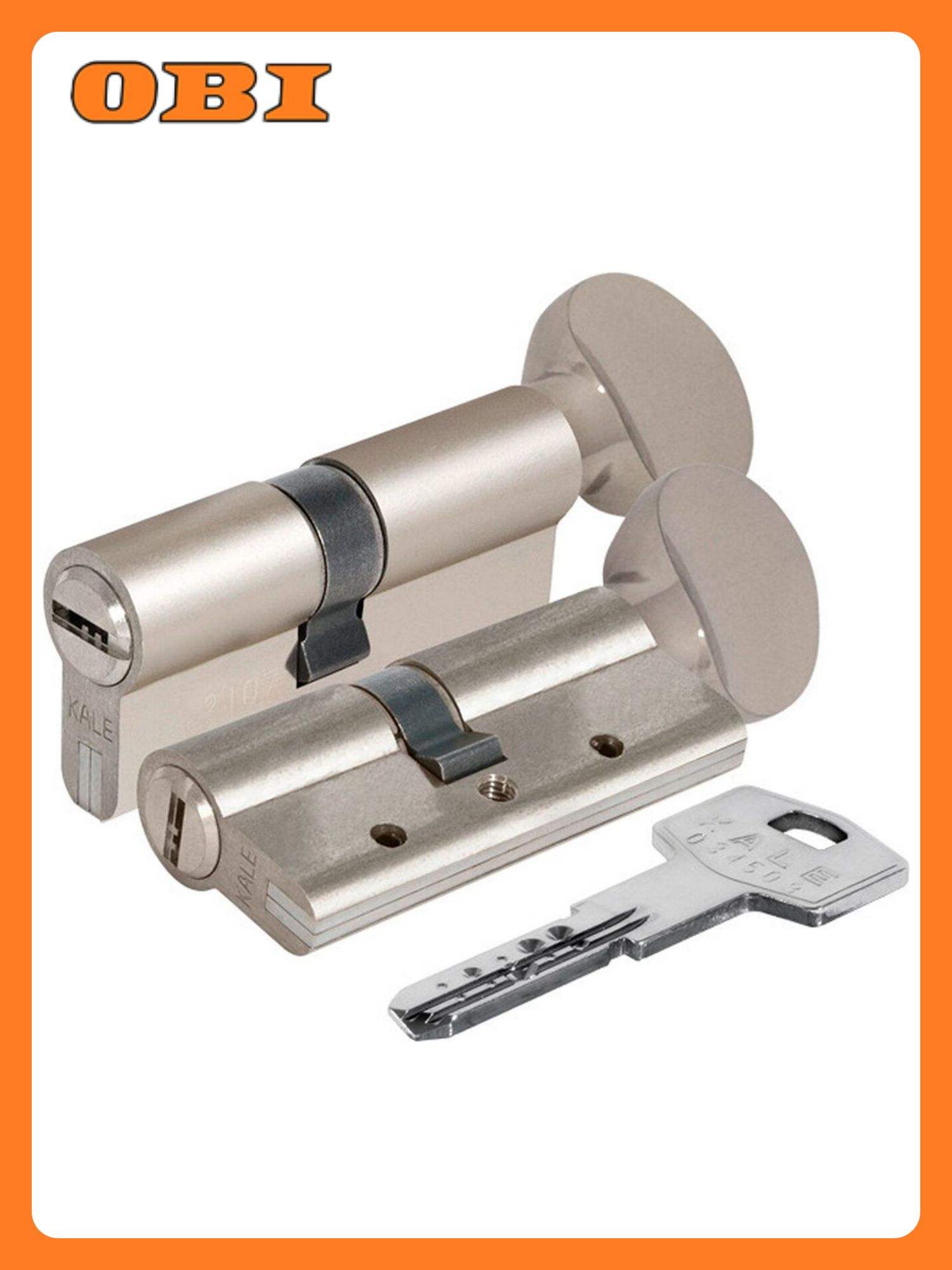 Цилиндр Kale Kilit 164 DBM-E/70 мм (30+10+30) ключ/вертушка никель