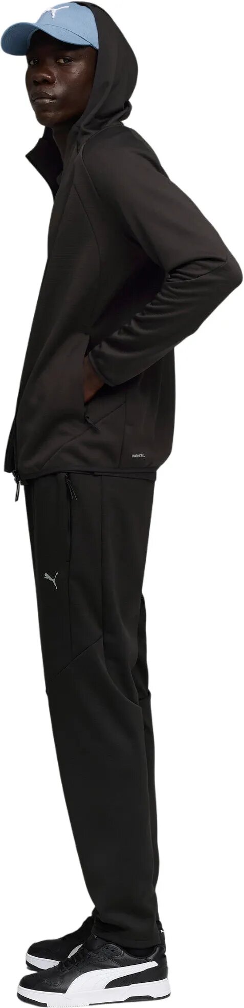 Толстовка PUMA EVOSTRIPE Warm FZ Hoodie, размер M, , черный — фото 1