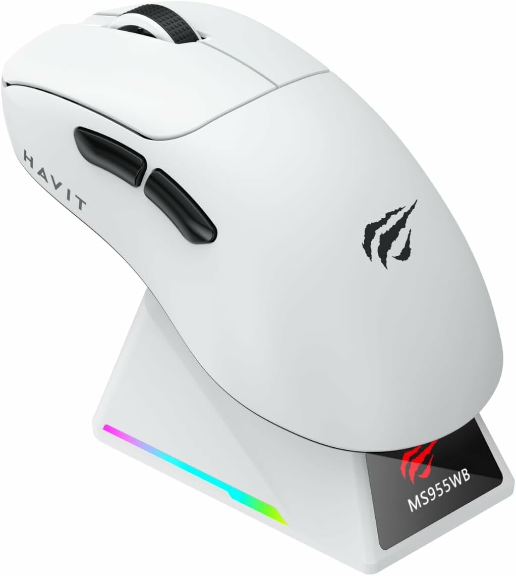 Игровая беспроводная мышь Havit Gamenote MS955WB RGB с зарядной станцией и экраном