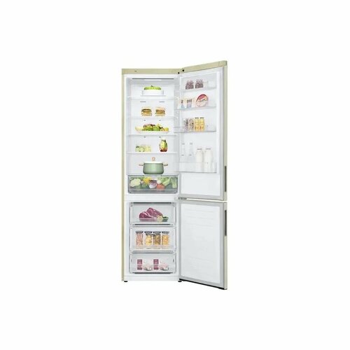 фото Холодильник двухкамерный lg ga-b509cewl total no frost, инверторный бежевый