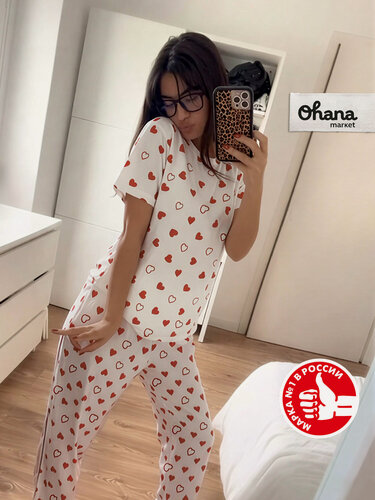 Изображение товара Пижама брюки и футболка