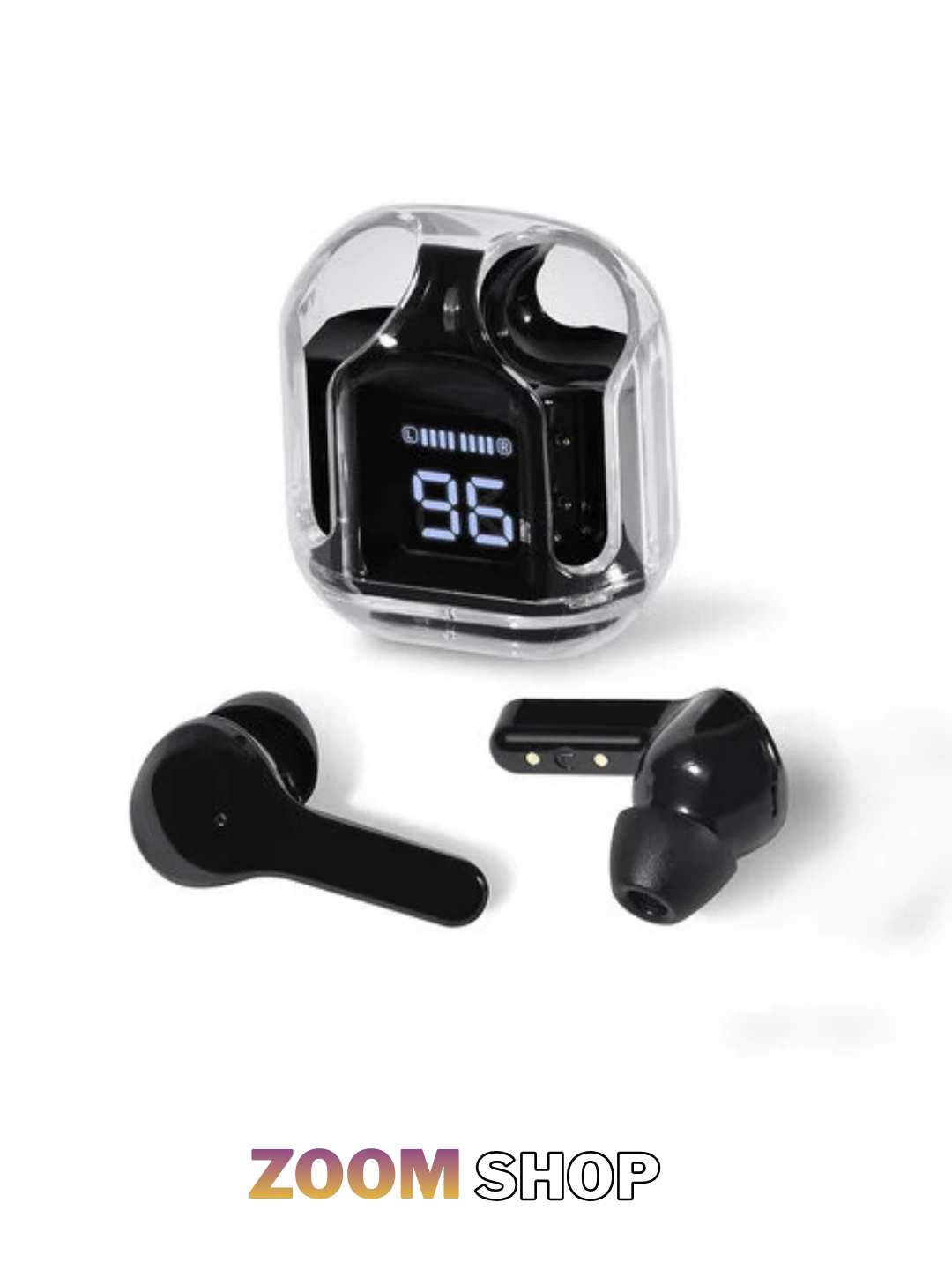 Беспроводные Bluetooth наушники TWS с зарядным кейсом и цифровым индикатором