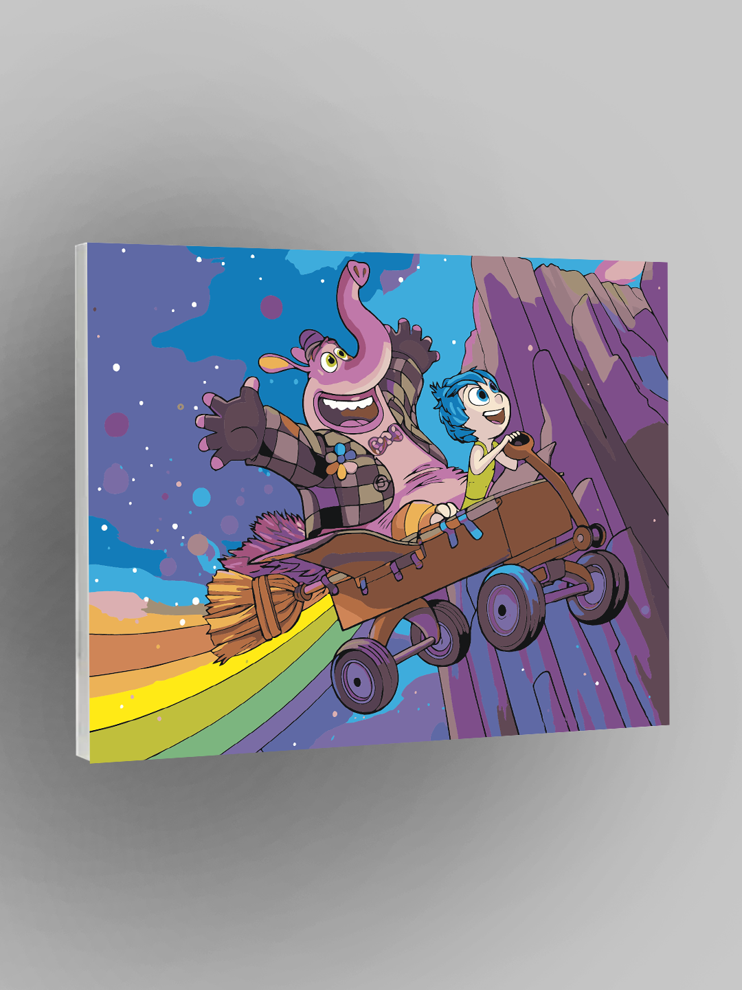 Картина по номерам "Головоломка: Радость и Бинго-Бонго", мультфильмы, 40×50 см, раскраска на холсте, набор для рисования