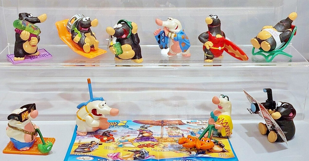 Винтажная игрушка киндер сюрприз кроты коллекция Ferrero 2004г 5шт