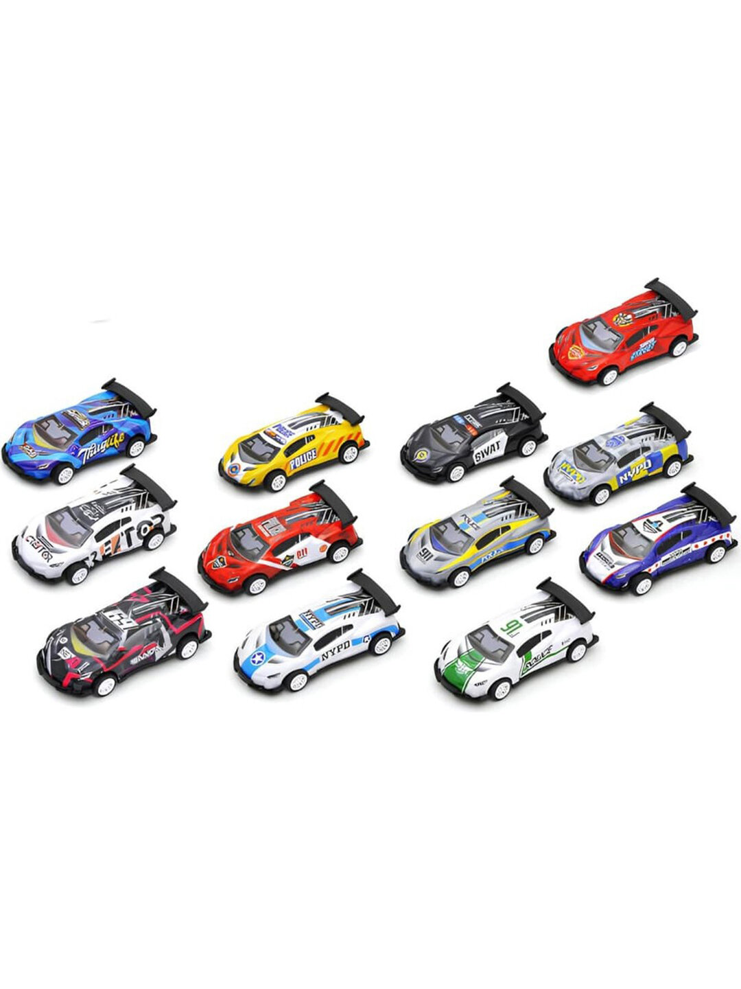 Набор металлических гоночных машинок, 14 шт — фото 1