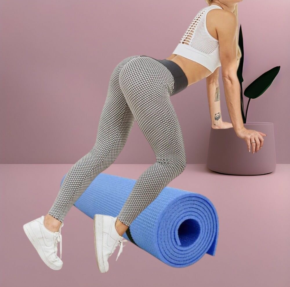 Коврик для фитнеса Airo Mat 1800*580*6,5 Nordic Blue голубой