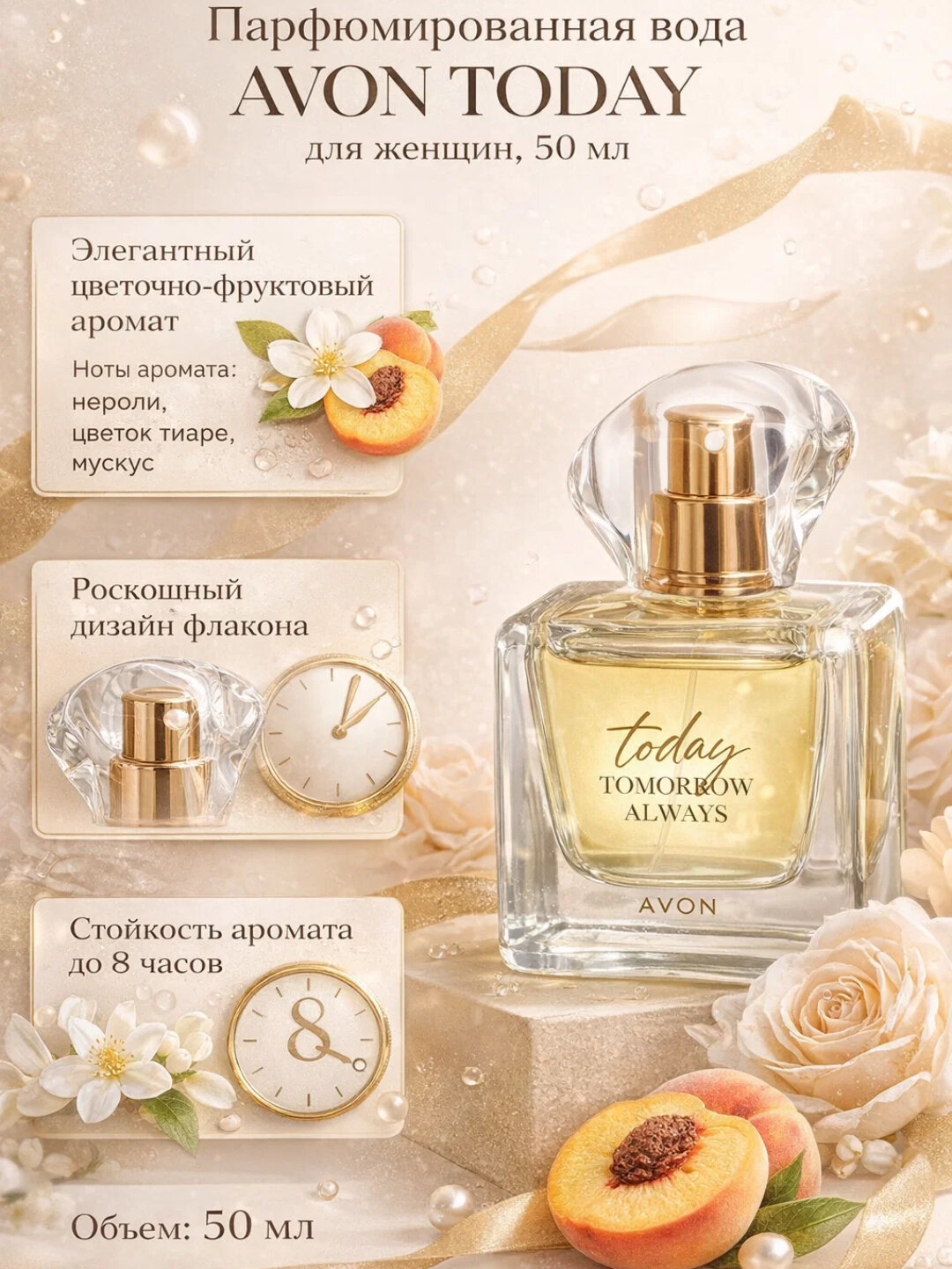 Парфюмерная вода Today Tomorrow Always Avon EDP, 50 мл