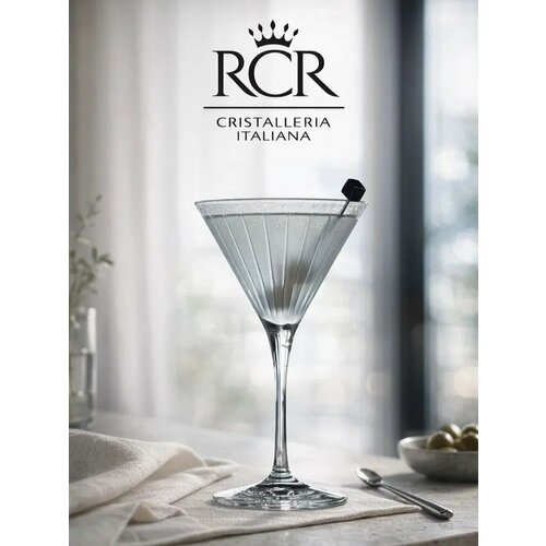 фото Бокалы для коктейлей, подарочный набор rcr "style timeless" 2 шт, 210 мл. хрустальное стекло. италия