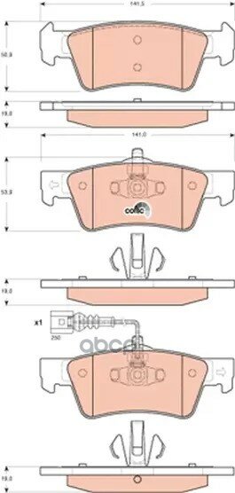 Колодки торм. зад./дат. TRW арт. GDB1671