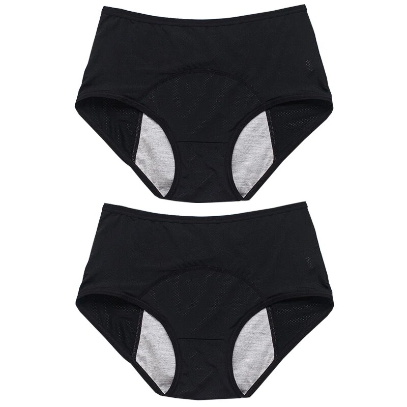 Женские трусики-плавки Chen Asta, черный, 3XL (60-65kg), 2 шт.