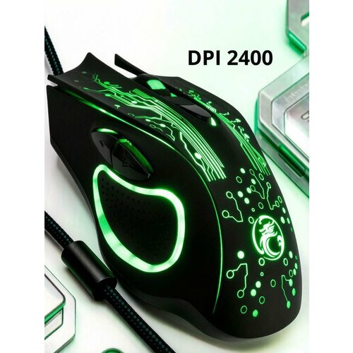 фото Игровая мышь imice, проводная, с подсветкой, оптическая, 2400dpi