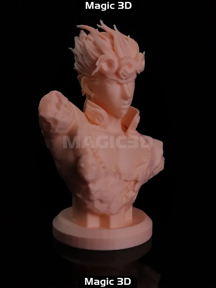 Бюст Джорно Джованна из аниме JoJo's Bizarre Adventure, 3D-модель, высота 10.6 см, PLA пластик