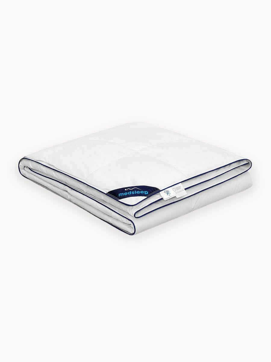 Medsleep Одеяло двуспальное, всесезонное "Mayura" с натуральным 100% утиным пухом-пером 850 грамм, 175х200