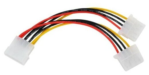Разветвитель питания от блока питания ПК Molex 4pin папа — 2x Molex 4pin мама 12 вольт