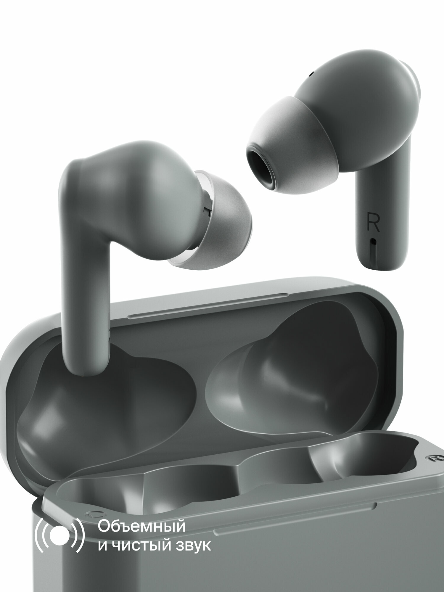 Наушники COMMO OST Earphones, Серо-зелёный — фото 1