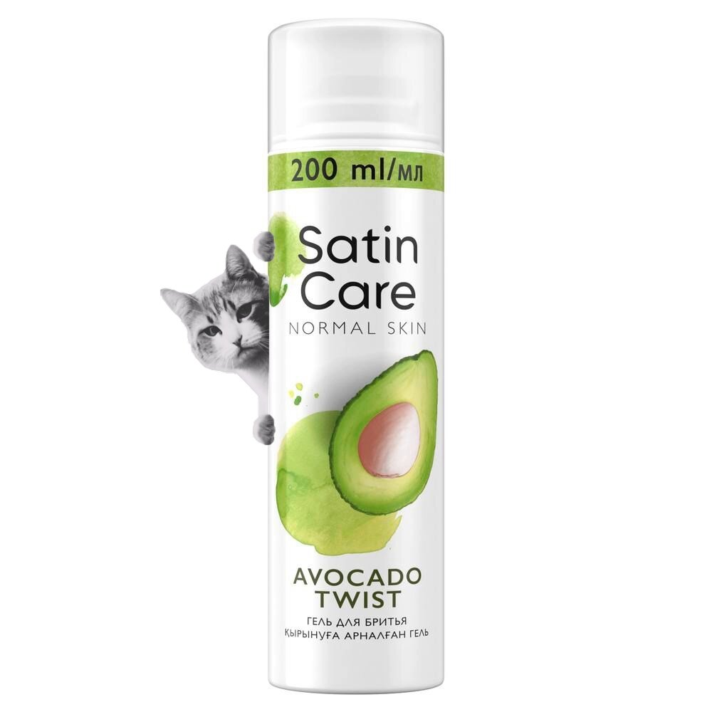 Картинки Гель для бритья женский, Satin Care, Avocado Twist, Увлажняющий, 200 мл, 50012075