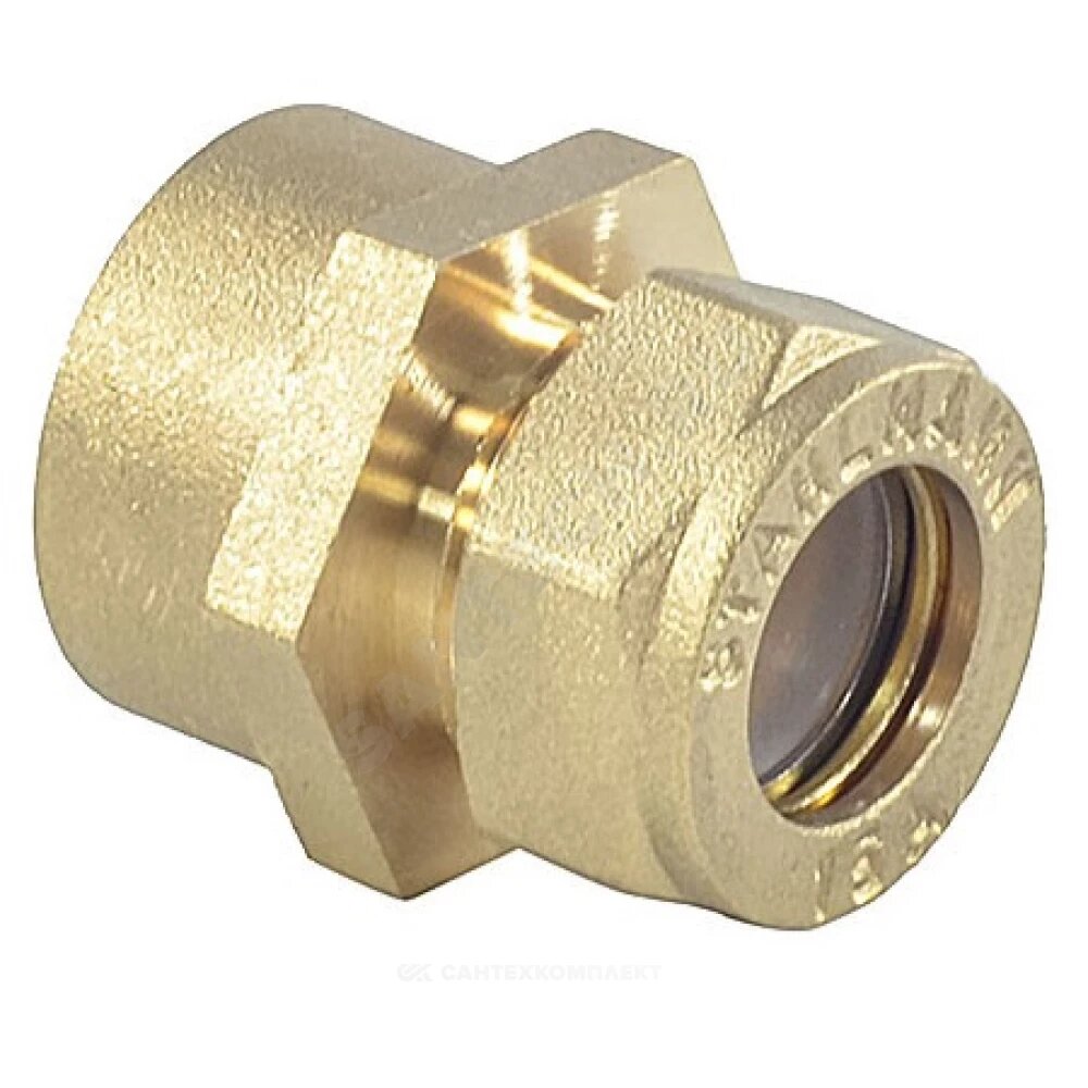 Муфта латунь, 20A х 3/4", обжим / ВР, STAHLMANN SSFL2003/4BEF