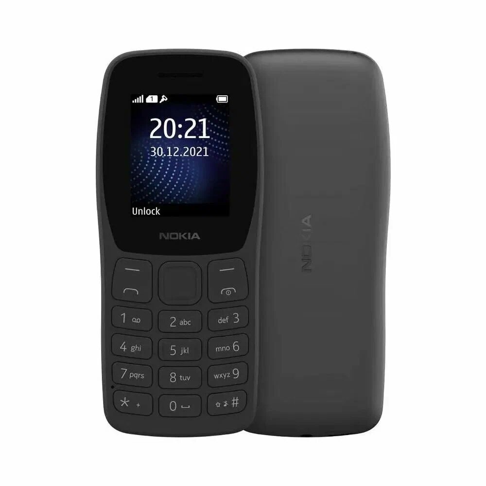 Мобильный телефон NOKIA 105, SS EAC2+ CHARCOAL, темно-серый (TA-1423)