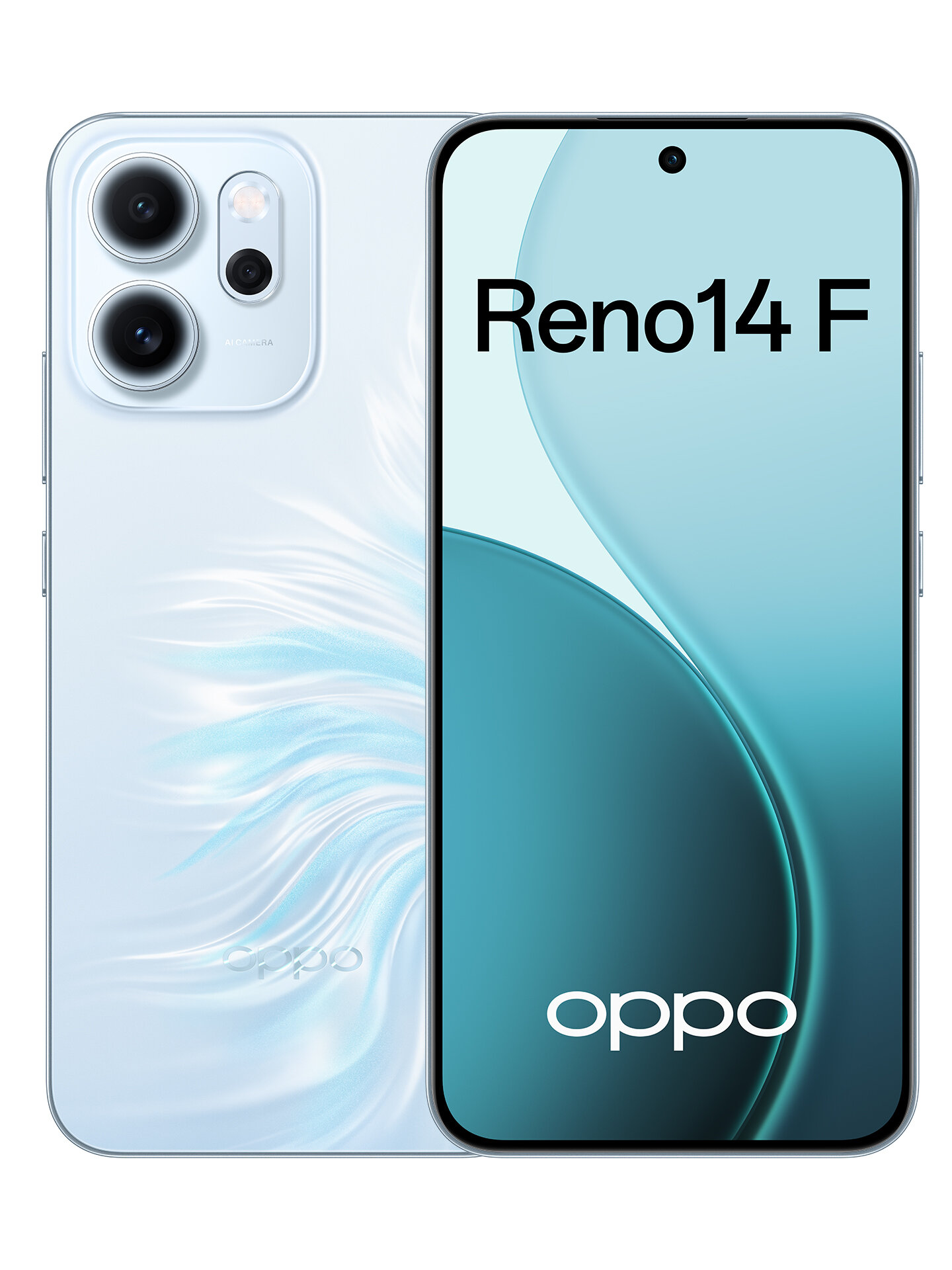 Смартфон OPPO Reno14 F 5G 8/256, перламутровый голубой, IP69 — фото 1