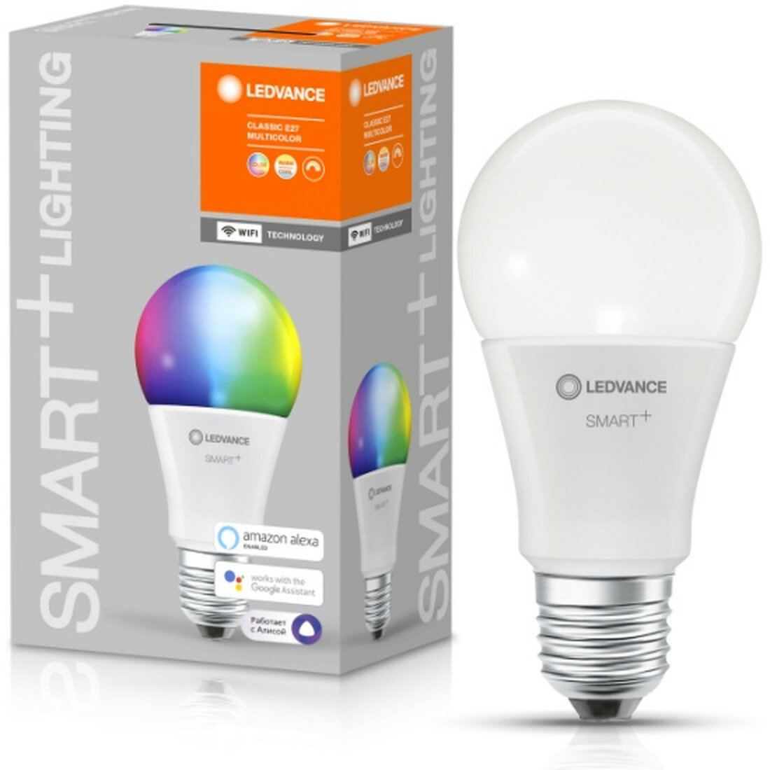Умная лампа Ledvance-osram LEDVANCE WiFi Classic A Dimm 75 9.5 W/RGBW E27 1055Lm 15000h d60*115