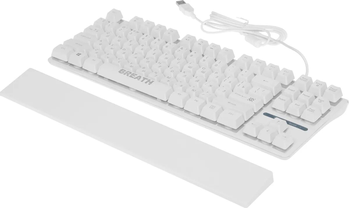 Проводная игровая клавиатура DEFENDER (45184) Breath GK-184 RU, белый — фото 1