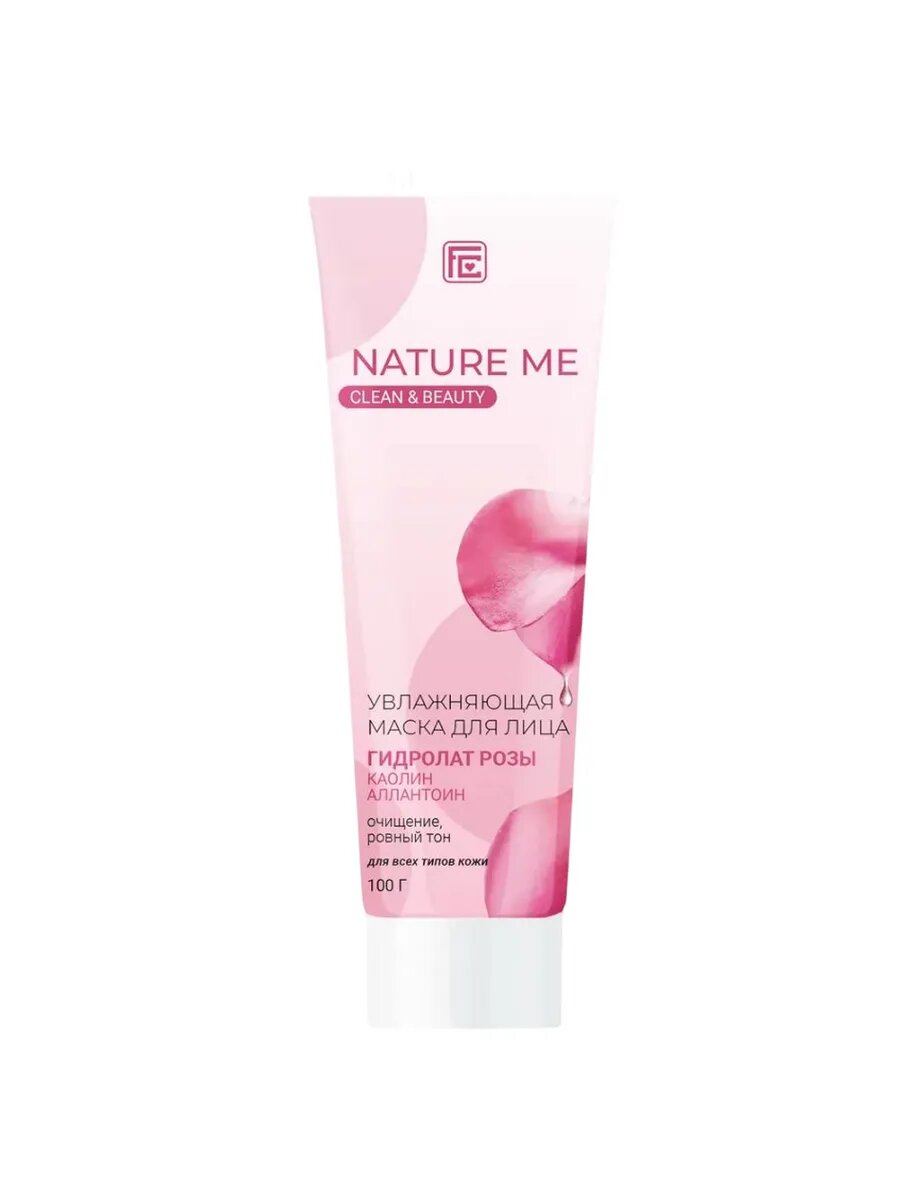 Family Cosmetics Увлажняющая маска для лица с гидролатом розы Nature Me, 100 мл
