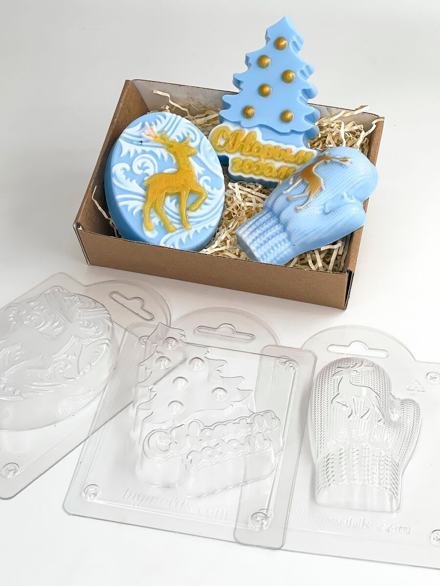Набор пластиковых форм с Оленем для мыла и шоколада