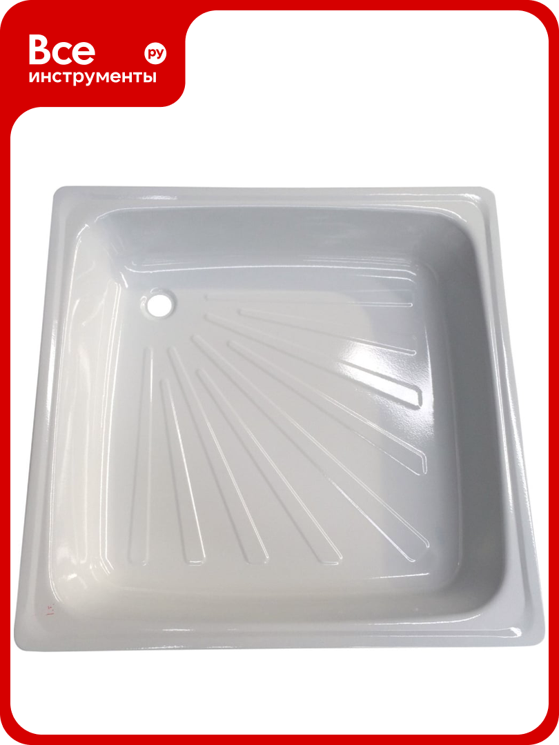 Стальной эмалированный поддон Alcora 700х700х130 59030