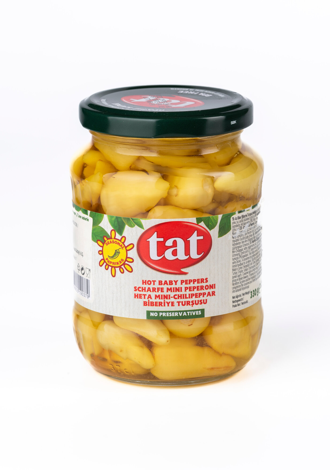 Маринованный острый перец Биберие Tat 330 г, ст. банка.