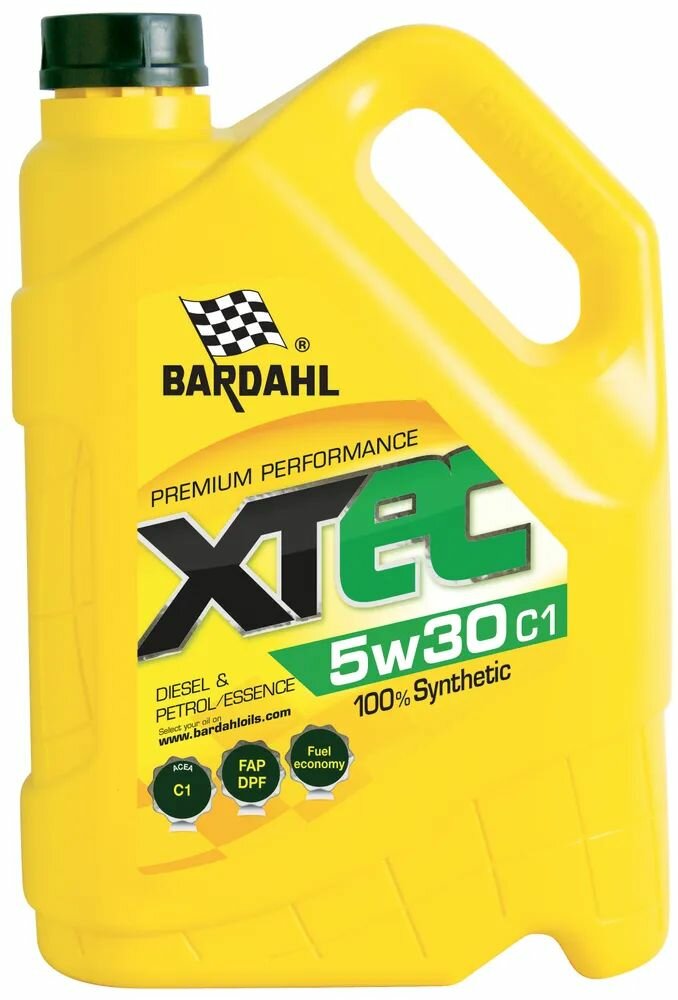Моторное масло Bardahl "XTEC C1", синтетическое, для легковых автомобилей, 5W-30, 5 литров