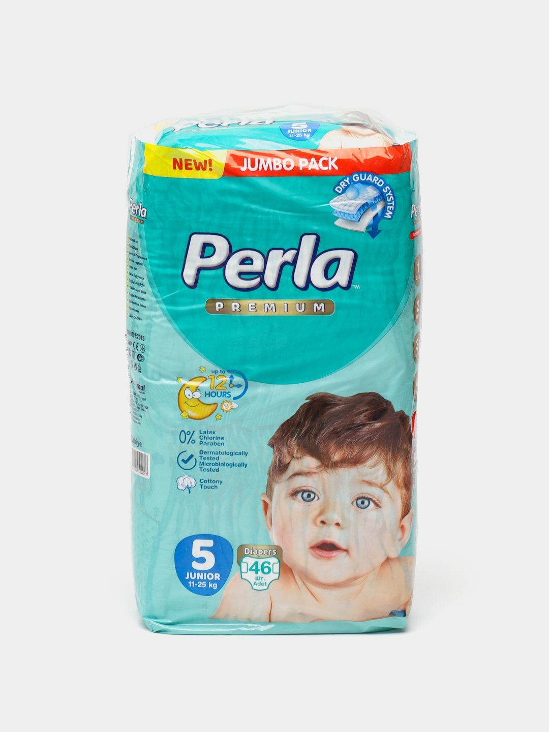 Подгузники Perla Premium размер №5 для детей 11-25 кг, упаковка 46 штуки — фото 1