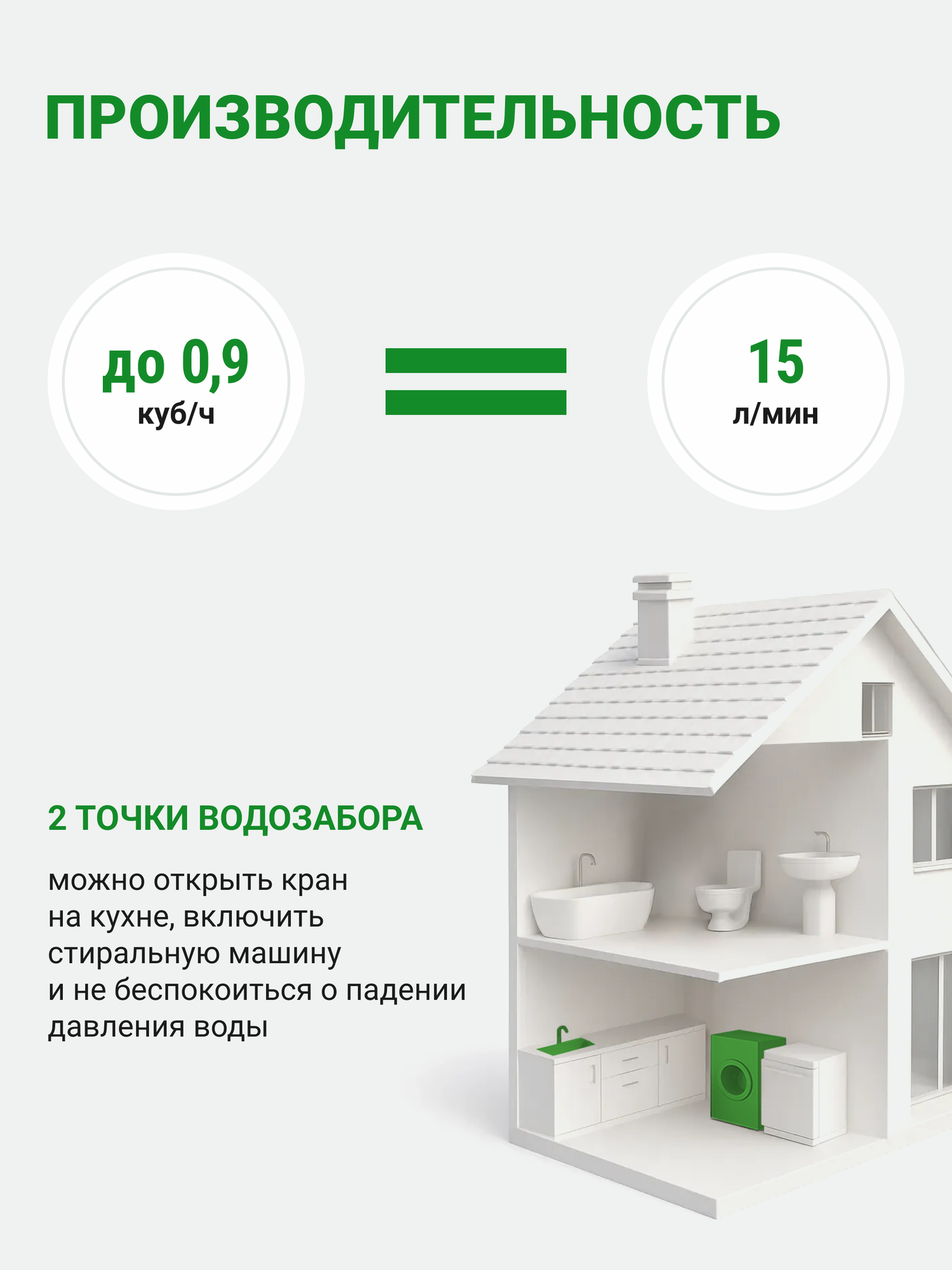 Система очистки воды для дома Гейзер про 0844, фильтр для скважины, умягчитель воды, 39547 — фото 1