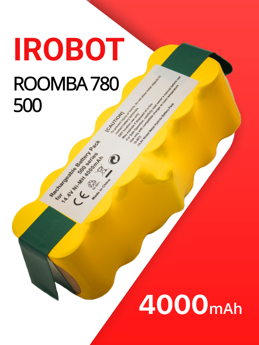 Аккумулятор для iRobot Roomba 780, 500, 760, 770 (14.4V, 4000mAh)