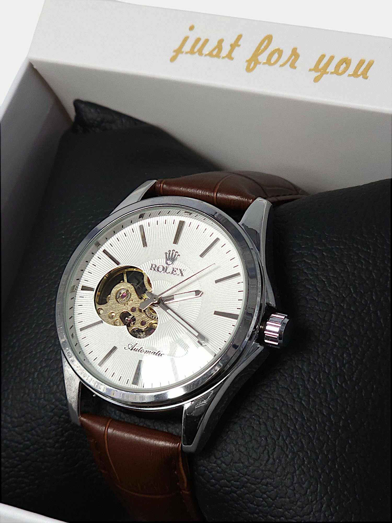 Наручные часы Rolex Классика, коричневый — фото 1